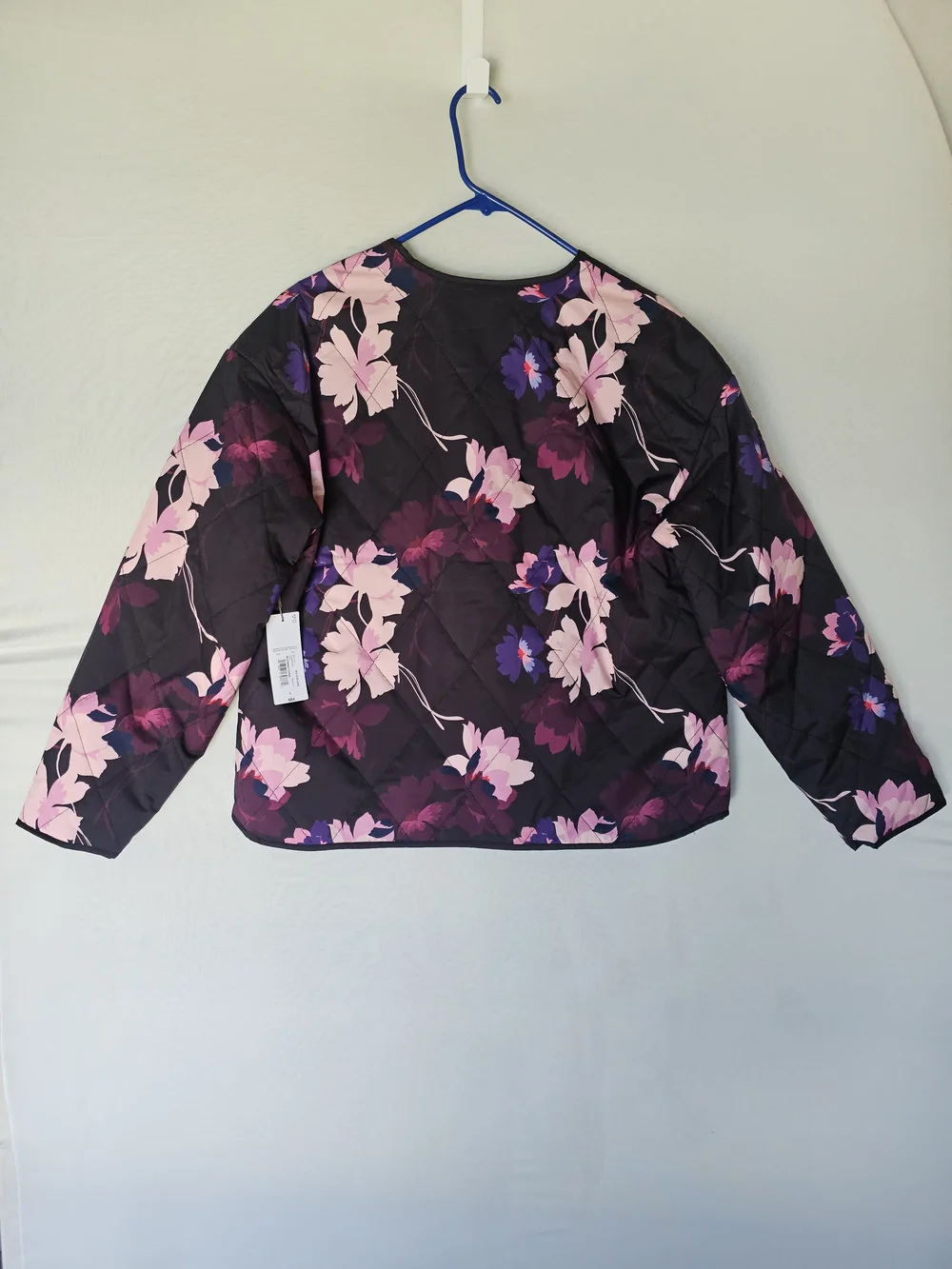 NWT Liz Claiborne Quilted Floral Lightweight Jacket Pockets Size L